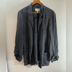 Caslon 100% Linen Casual Open Blazer with Pockets size XL